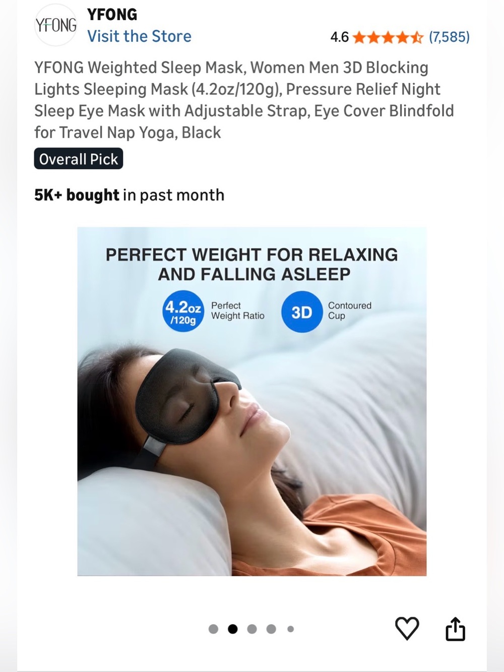 3D Weighted Sleep Mask 💤